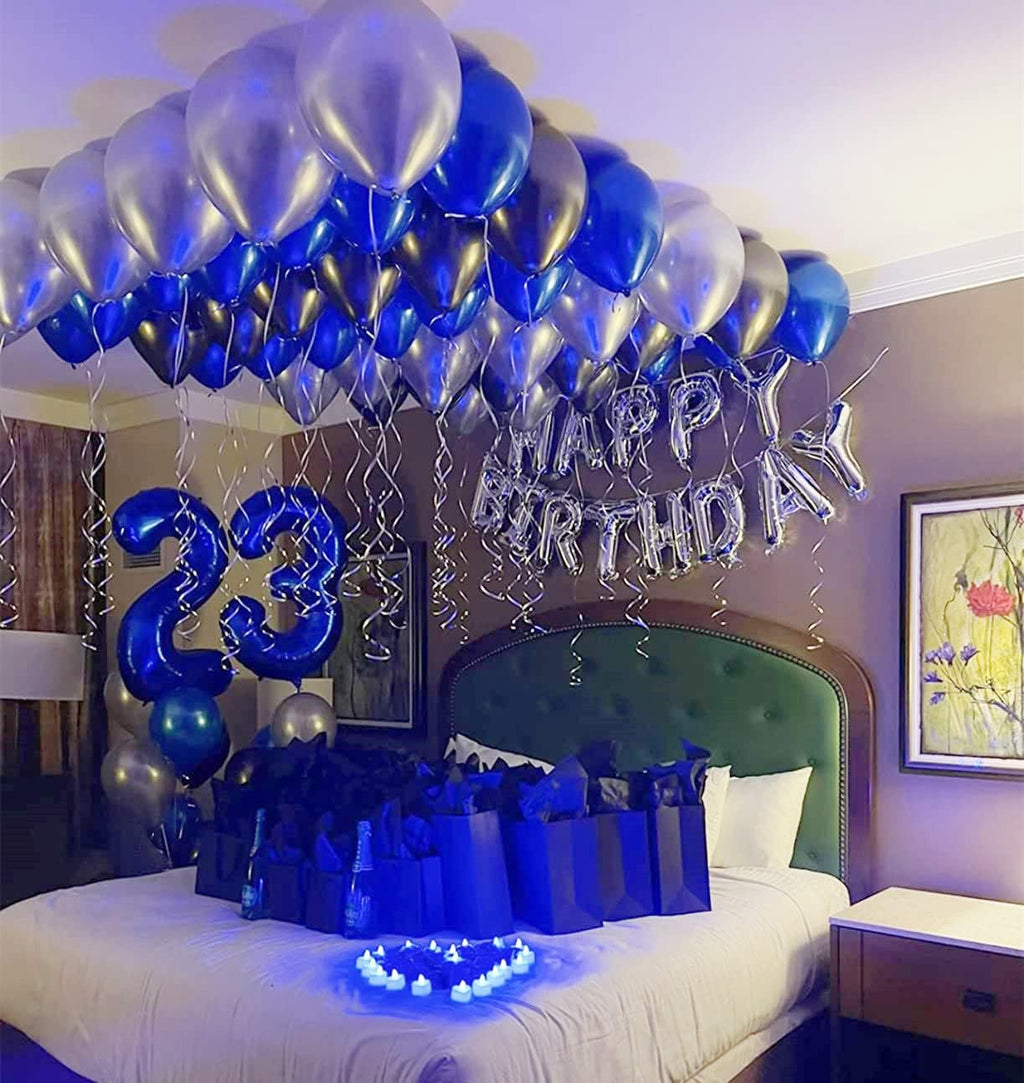 Numbers Balloon 40 Inch - Navy Blue Birthday Decorations for 2nd, 12th, and 21st Celebrations