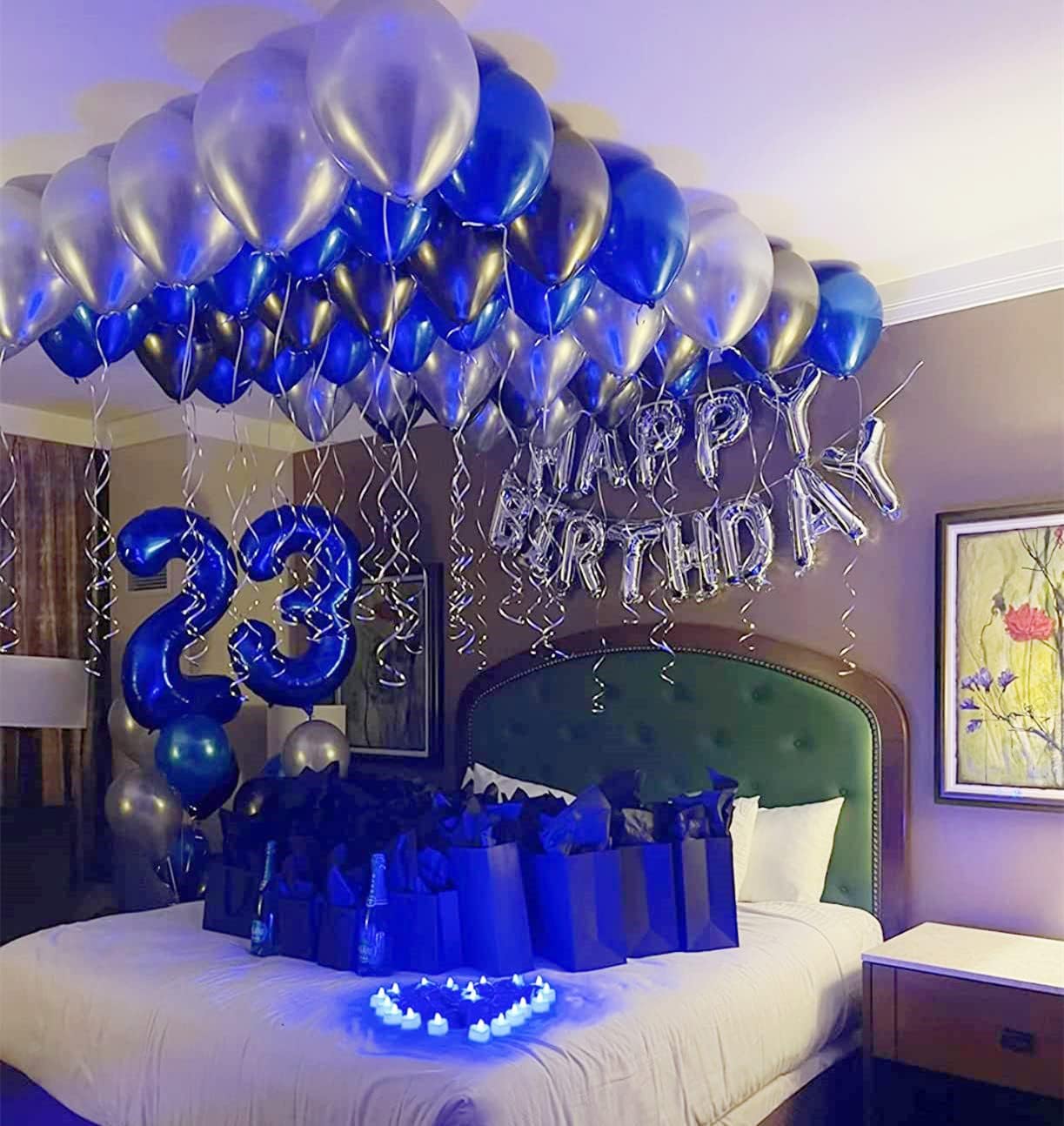 Numbers Balloon 40 Inch - Navy Blue Birthday Decorations for 2nd, 12th, and 21st Celebrations