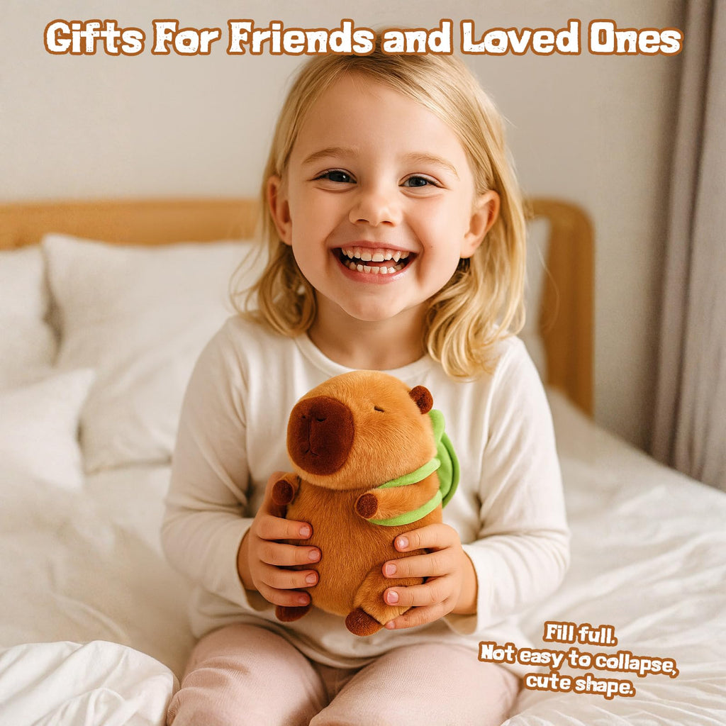 NXNYNZ Cute Capybara Plush Kawaii Soft Capybara Plush Doll Pillow with Bread Capybara Stuffed Aniamls Toys for Girls Kids Adults Birthdays Valentines 9IN