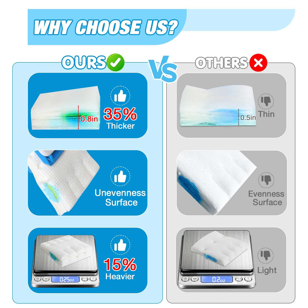 ALWZ-RDY Toilet Cleaner Refill Pads 48ct Disposable Scrubber Refill Fresh Bowl Pads for Bathroom, Lemon Scent
