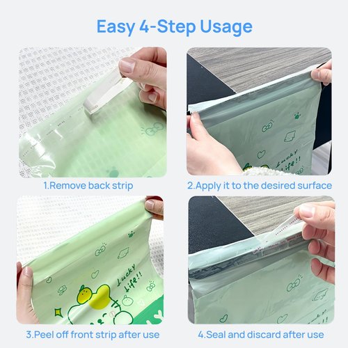 60PCS Space-Saving Hanging Car Trash Bags, Easy Stick-On Disposable Leakproof Garbage Bag & Vomit Bags for Auto, Camping, Travel, Office and Home Use