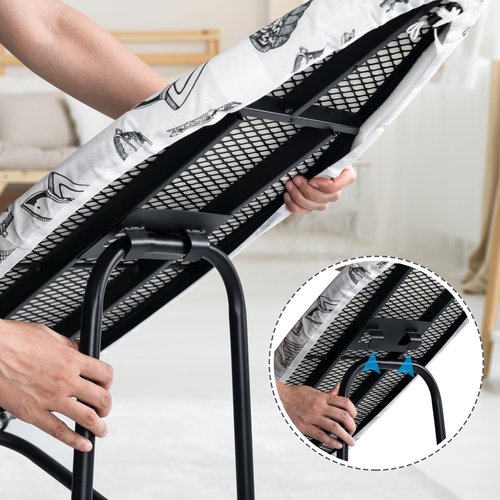 Duwee Ironing Board - Compact 13" x 35" Design with Heat Resistant Cover | Lightweight & Easy to Store