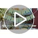 Pink Happy Birthday Banner with Gold Letters for Parties