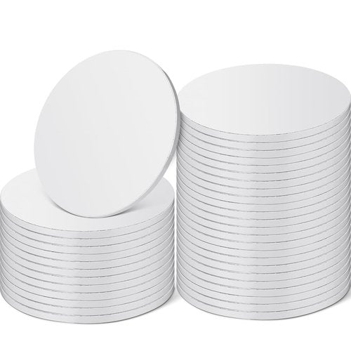 Layhit 36 Pack 12 Inch Cake Boards 1/2" Thick Round Cake Drum Sturdy Corrugated Cardboard Base Decorating Supplies for Wedding Birthday Party Heavy or Multi Layer, White