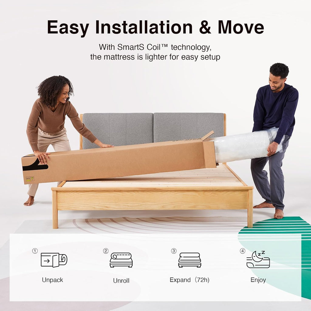 Novilla Twin Mattress - 6 Inch Medium Plush Foam & Spring Hybrid | CertiPUR-US Certified for Kids