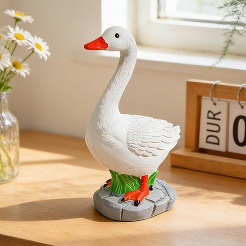 Exasinine Desk Goose Figurine - 7 Inch Office Table Decor for Home and Office Decoration