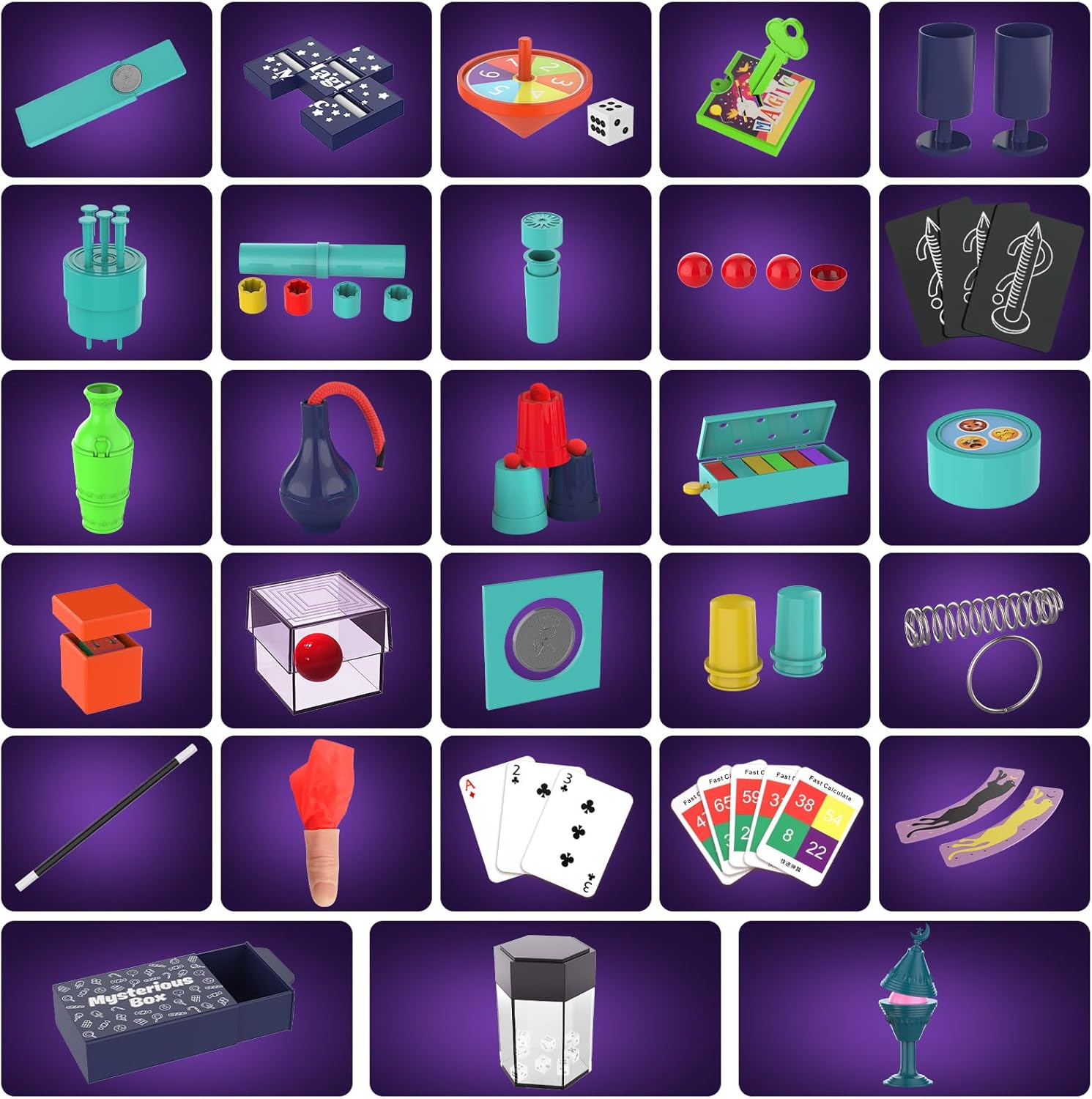 Nicella Magic Kit - 208+ Magic Tricks for Kids Age 6-12 | Beginner-Friendly Set with Manual & Video