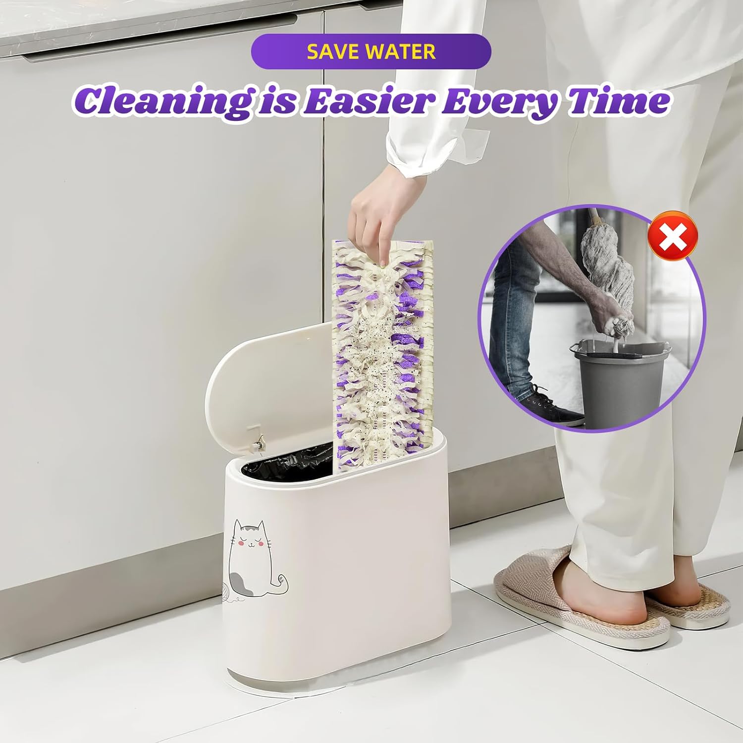 Skiennix Disposable Mop Pads - 24 Pack Replacement for Power Mop™ | Multi-Surface Floor Cleaning