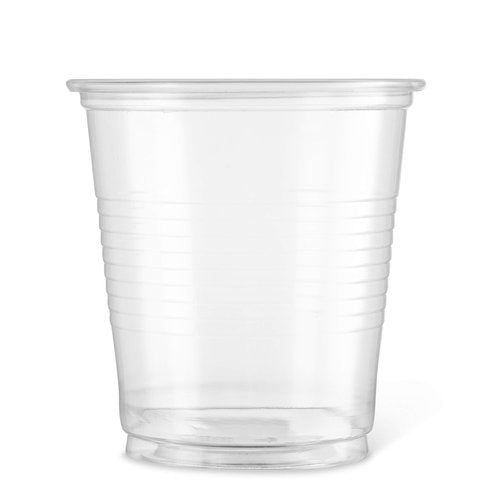 [2500 Count] PlastiMade 3 Oz Clear Plastic Disposable Reusable Cups For Drinking, Bathroom, Rinsing, Test, Medication, Party, Home, Office, Water, Juice, Kids. 25 Packs (1 Case)