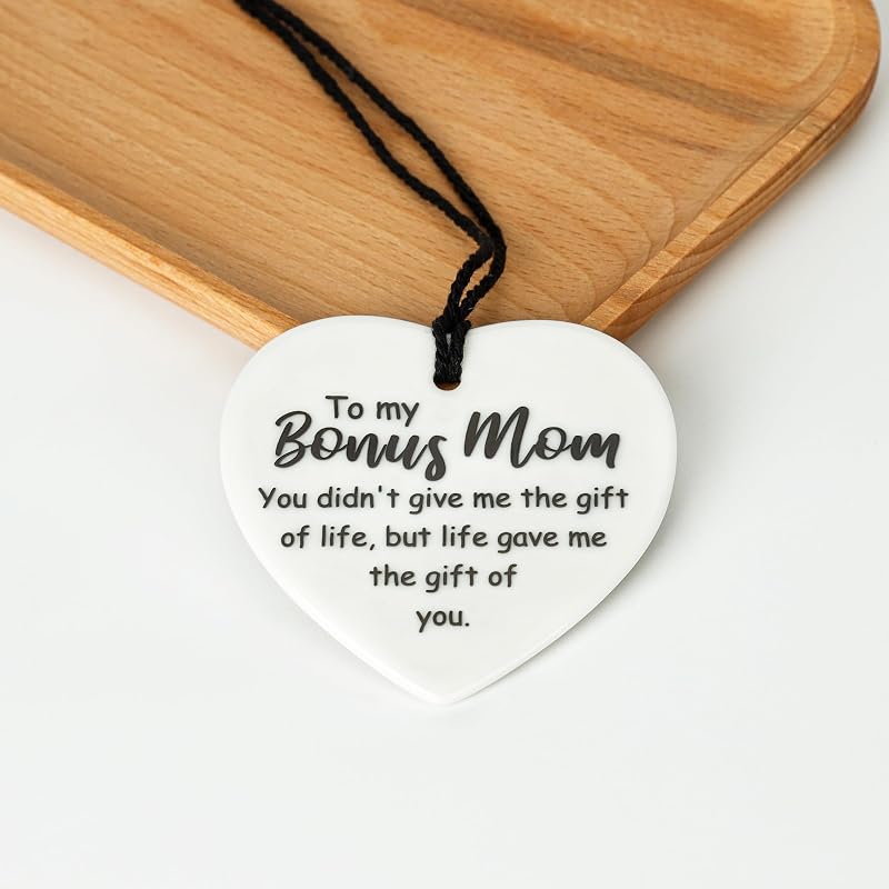 Variation of THIS listing: Best Bonus Mom Ever Gift Set – Coffee Mug, Lavender Soy Candle, Pearl Wing Keychain & Ceramic Heart Ornament
