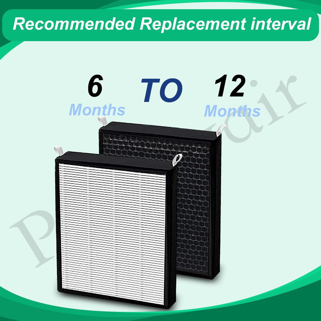 Prestivair 2 Pack 47001 HEPA/Carbon Combo Replacement Filters Compatible with NUWAVE OxyPure Model 47001 47002 47003 47004 47005 and 47006 Air Purifiers