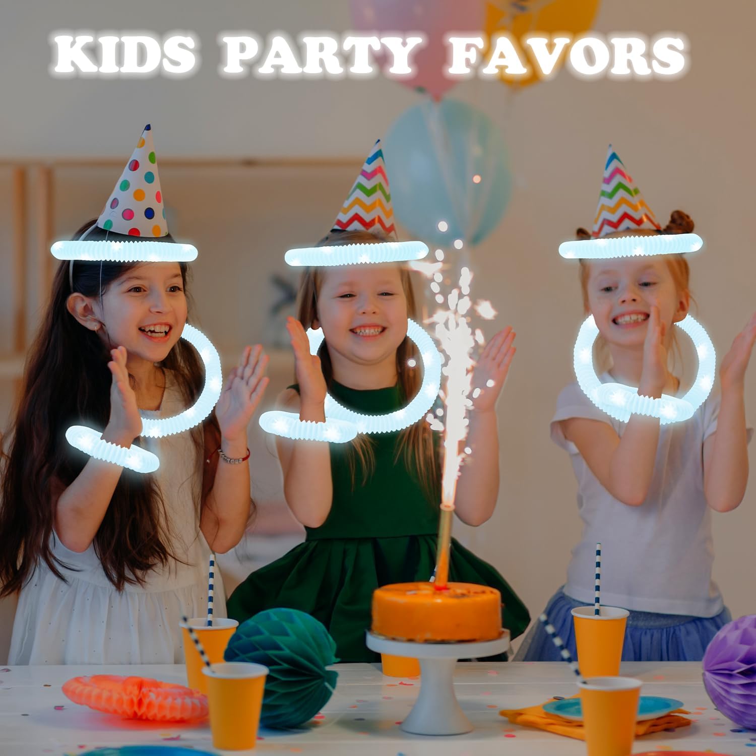 Skiennix Glow Sticks - 12-24 PCS White Party Favors for Kids | Necklaces & Bracelets for Graduation & School Events