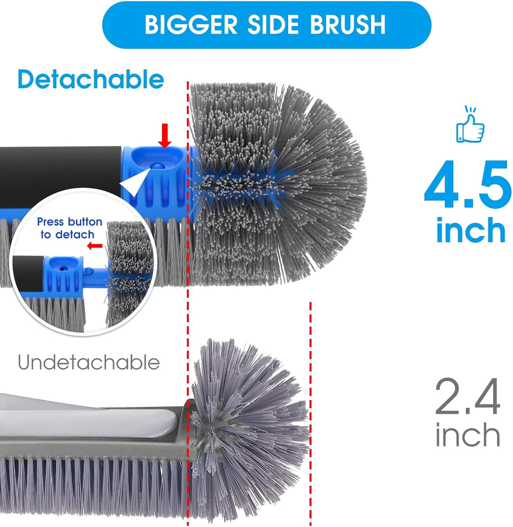 TidyMister 20'' 2-in-1 Pool Brush Head - Heavy-Duty Cobweb Duster with EZ Clip & Wavy Nylon Bristles for Inground & Above-Ground Pools