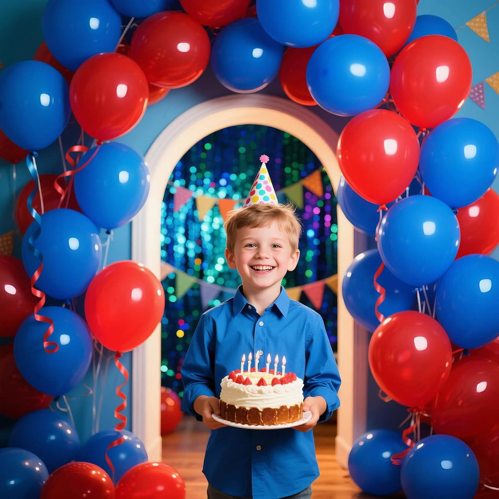 Red Balloon 110pcs - 12 Inch Red Latex Balloons for Birthday, Valentine's Day & Wedding | Includes 2 Ribbons