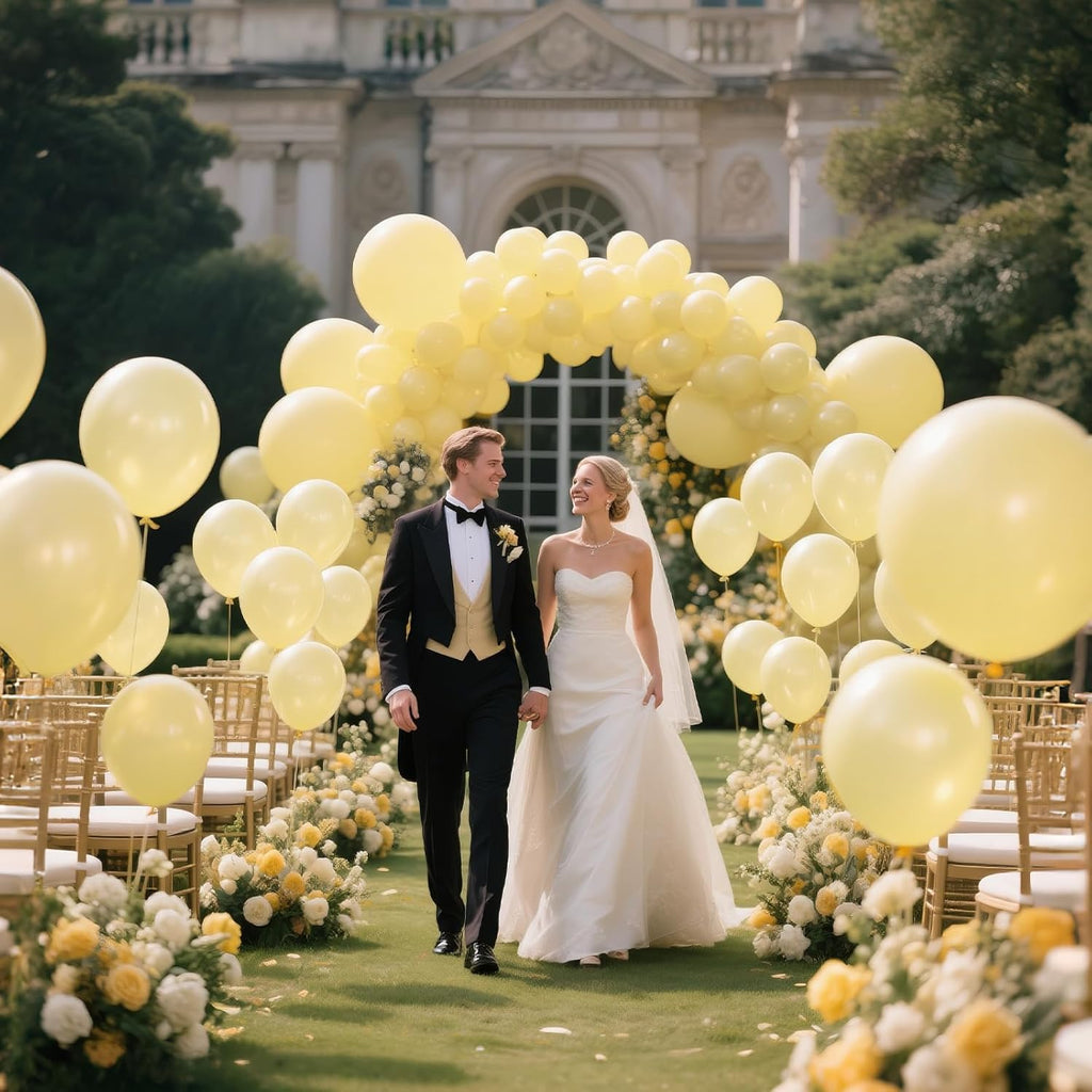 Pastel Yellow Balloons by [Brand Name] - 110 Pack 12-Inch Latex Balloons for Birthday, Baby Shower & Wedding