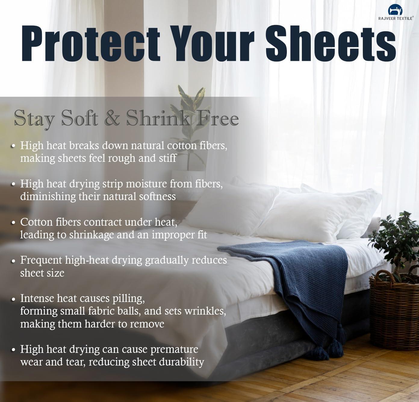 Zip On Fitted Sheet - Soft 600 TC Cotton | Easy Change Design, 18” Deep Pocket - Light Grey Queen Size