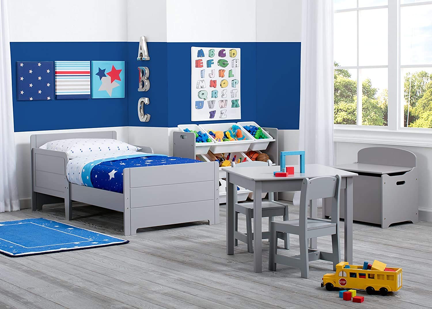 Delta Children MySize Toddler Bed, Grey