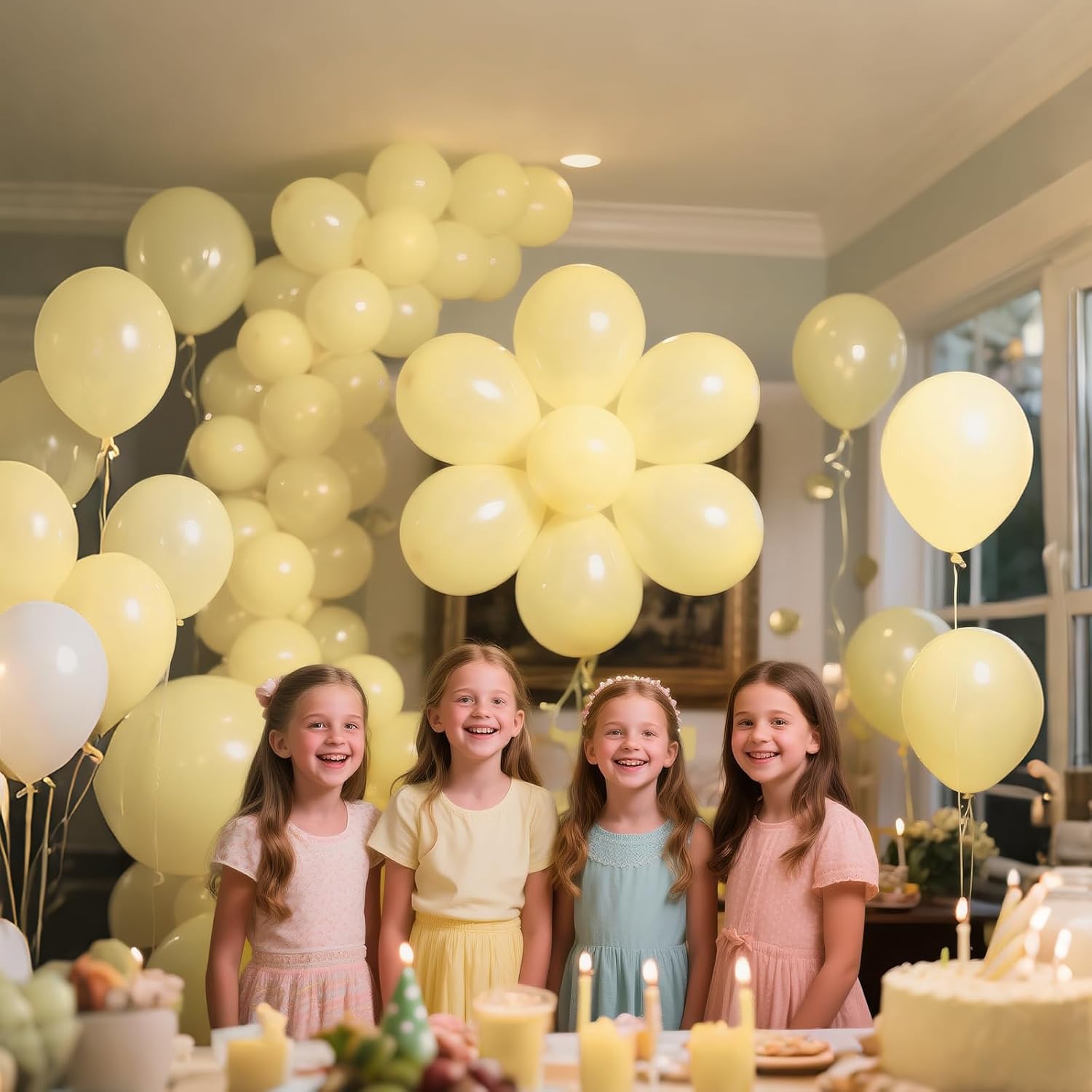 Pastel Yellow Balloons by [Brand Name] - 110 Pack 12-Inch Latex Balloons for Birthday, Baby Shower & Wedding