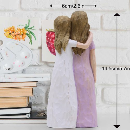 AcowSpt Mom Birthday Gifts, Mother of The Bride Gift, Mom Valentine Gift, Sculpted Hand-Painted Figurine