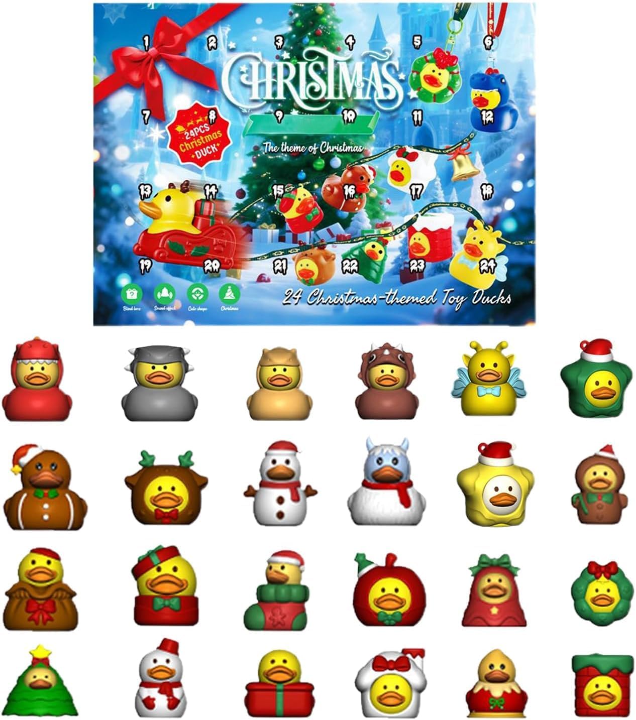 Skiennix Advent Calendar Rubber Ducks - 24 Days of Surprises for Kids | Perfect Christmas Gift