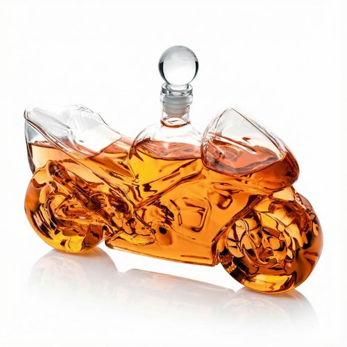 Motorcycle Decanter Whiskey & Wine Decanter, Motorcycle Gifts, Harley Davidson Motorbike Gifts, Dispenser for Wine, Scotch, Bourbon, Whiskey Biker Themed Gifts for Men, Dad, Birthday