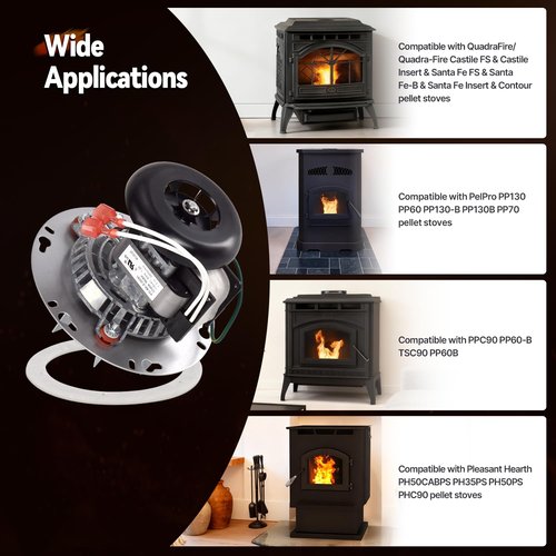 Talspity Replacement 812-4400 Exhaust Blower Motor Compatible with Quadra-Fire Santa Fe, Castile, PelPro PP130, PP60, Pleasant Hearth PH35PS, PH50CABPS Pellet Stoves, Quiet and Energy-Efficient