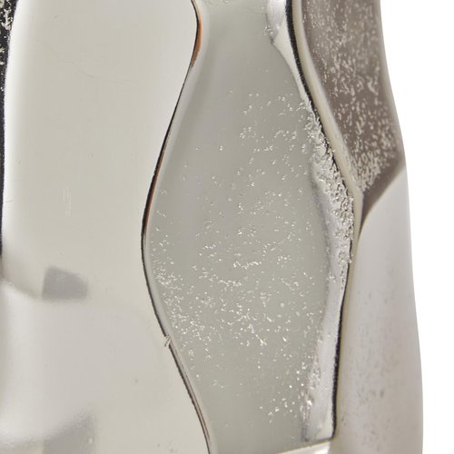 Deco 79 Aluminum Metal Decorative Vase Geometric Centerpiece Vase, Flower Vase for Home Decoration 6" x 5" x 12", Silver