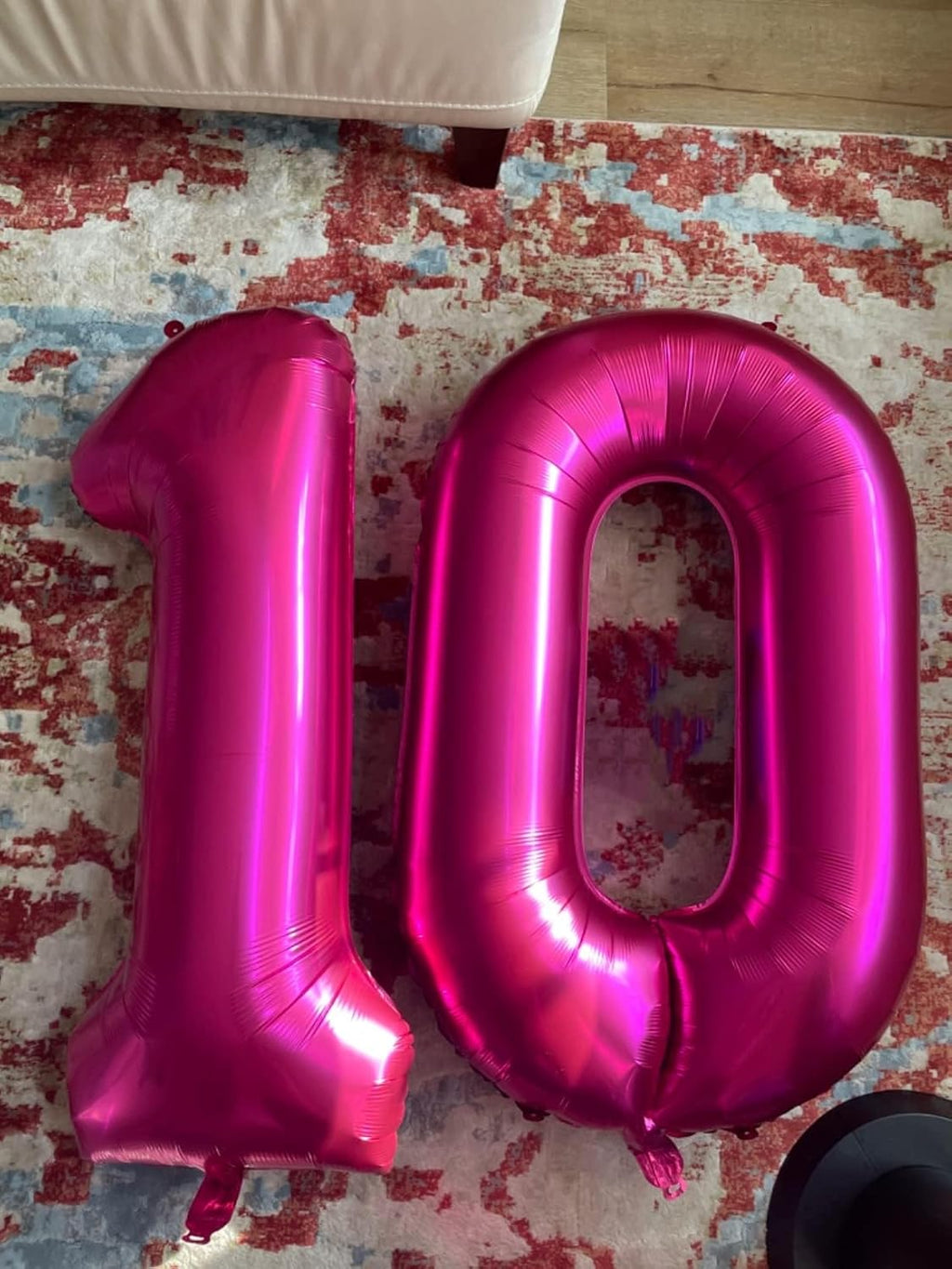 Number 0 Balloons - 40 Inch Rose Purple Birthday Decorations for Milestone Events & Baby Showers