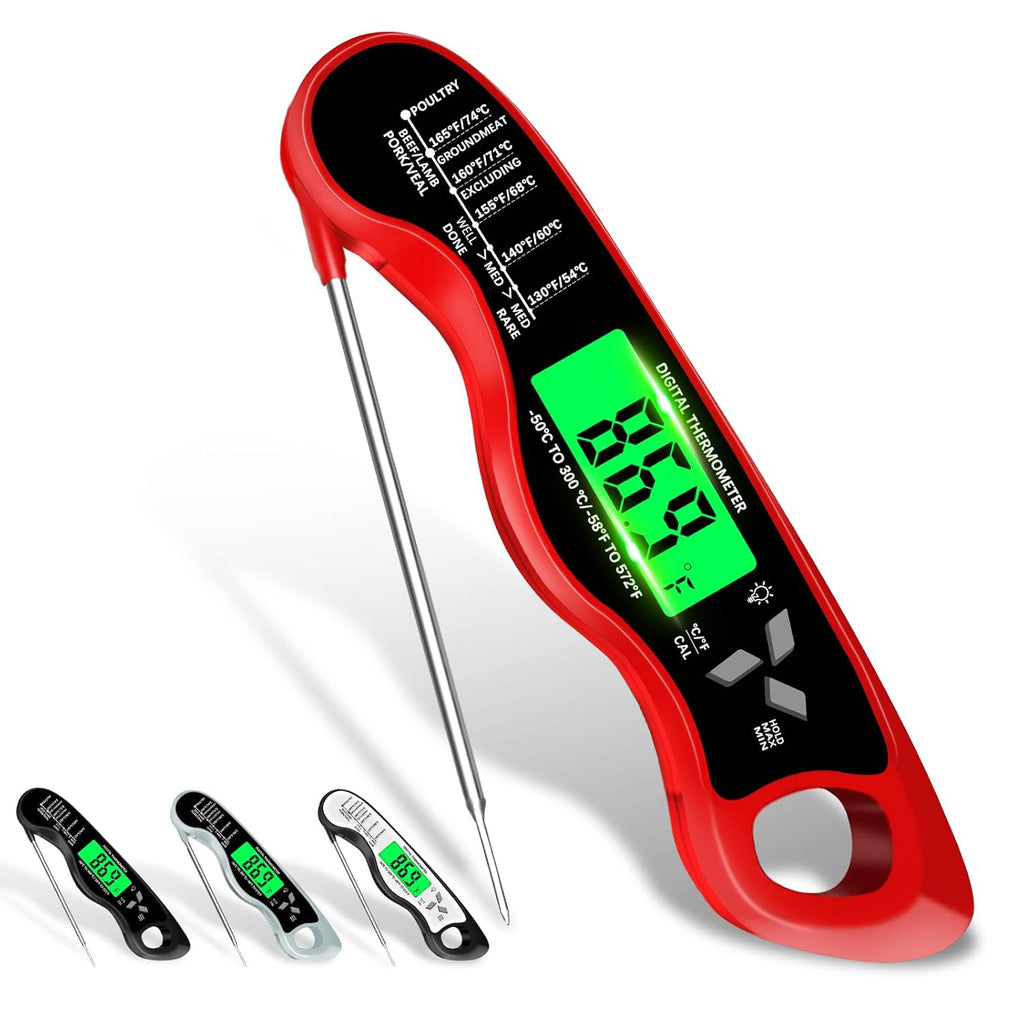 Skiennix Digital Meat Thermometer - IP67 Waterproof with Backlight & Calibration | Perfect for Cooking & Grilling
