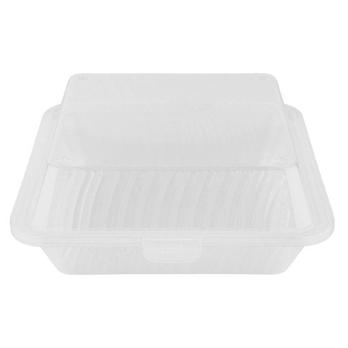 GET EC-10-1-CL Single Entree Take-Out Food Container, 9"x 9", Clear (Set of 12)
