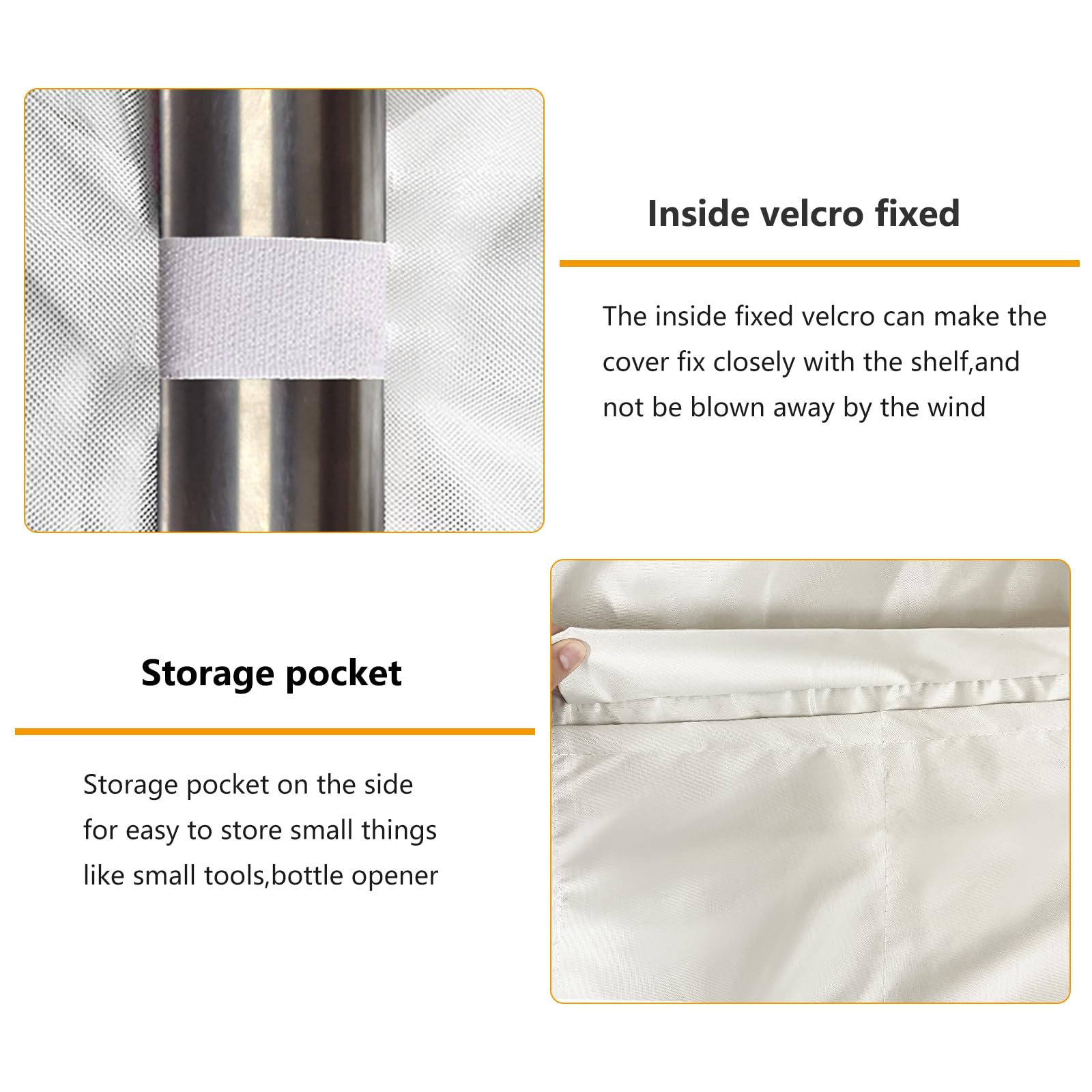 SoloToo Heavy-Duty Waterproof Wire Shelf Cover, Garage Storage Shelving Protector, Universal Fit 60 x 24 x 72 Inch Rack Covers with 1" Tolerance (Beige)