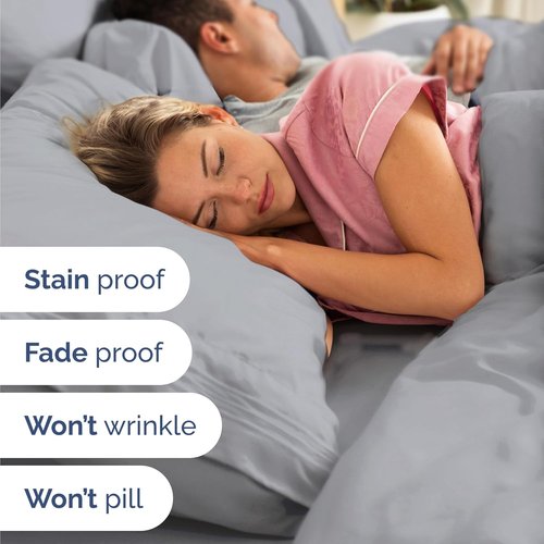 Comfy Twin Size 3-Piece Sheet Set by [Brand Name] - Breathable & Cooling Hotel Luxury Bedding - Deep Pockets, Soft & Wrinkle-Free in Steel Blue