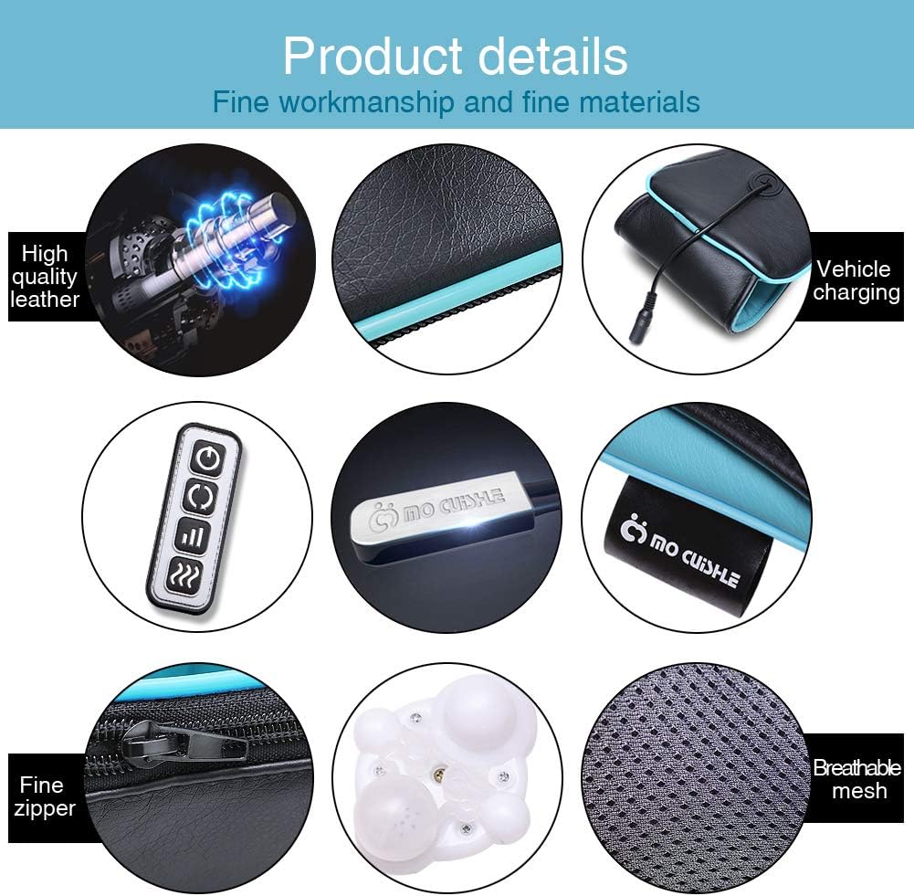 Mo Cuishle Shiatsu Neck and Back Massager with Heat - Electric 4D Deep Tissue Relief for All | Perfect Gift for Mom, Dad, and Loved Ones