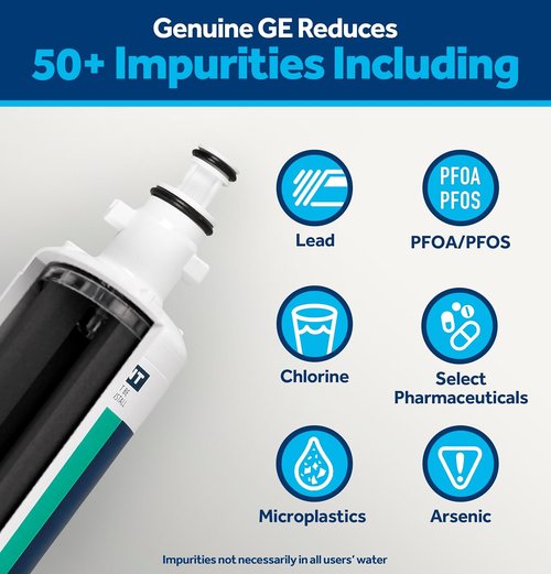 GE RPWFE Water Filter - Genuine Replacement for Lead & Impurity Reduction | 6-Month Lifespan, Pack of 1