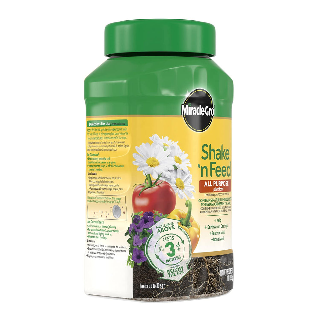 Miracle-Gro Shake 'N Feed Plant Fertilizer - All Purpose 1 lb. | 6-Pack for Healthy Growth