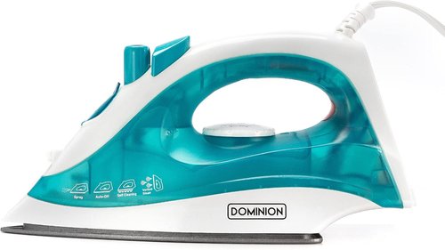 Dominion Advanced Steam Iron - Lightweight 1200W with Non-Stick Soleplate & Vertical Steam | Teal