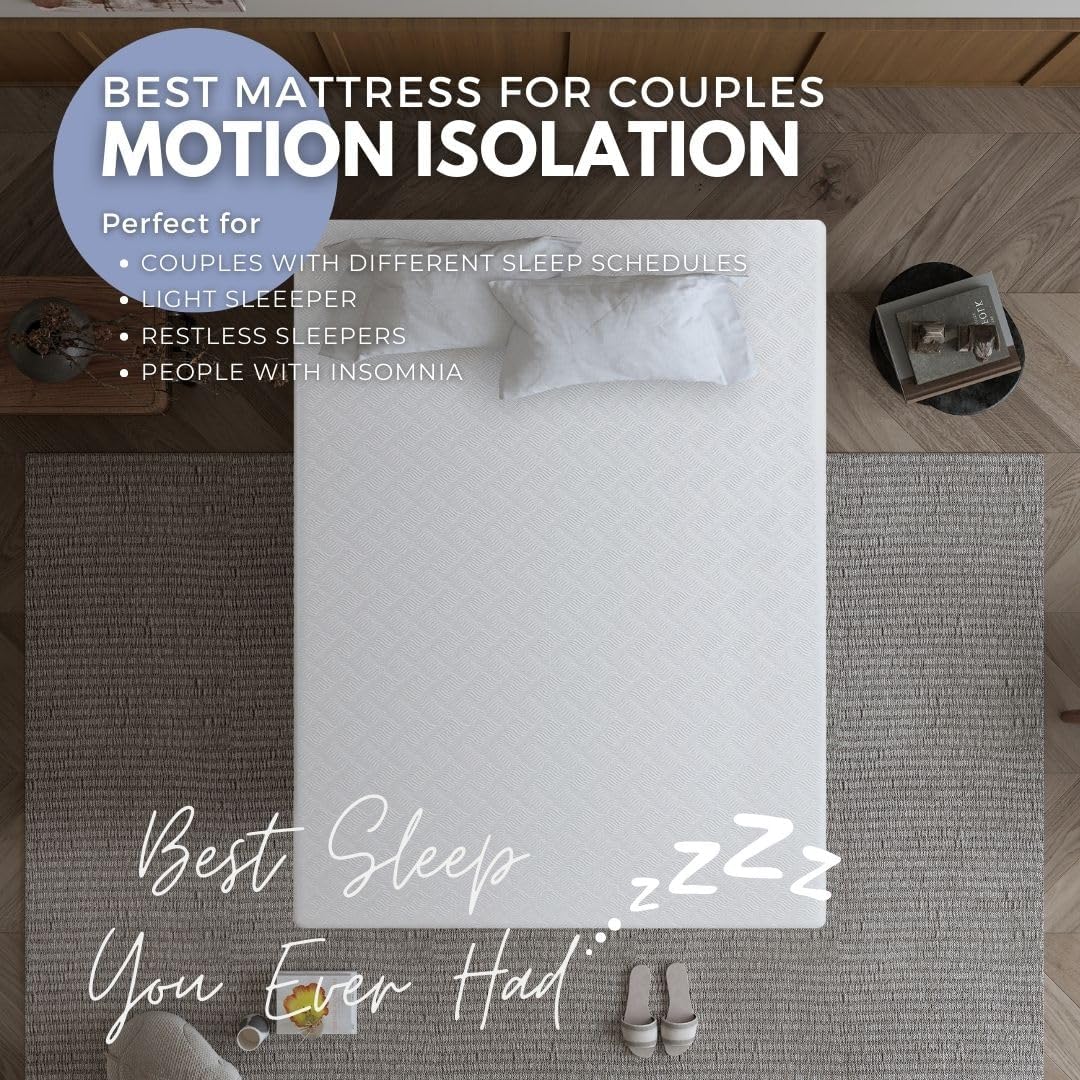 L’Baiet Twin Size Gel Memory Foam Mattress - 8 Inch Medium Firm with Cooling-Gel Comfort Technology
