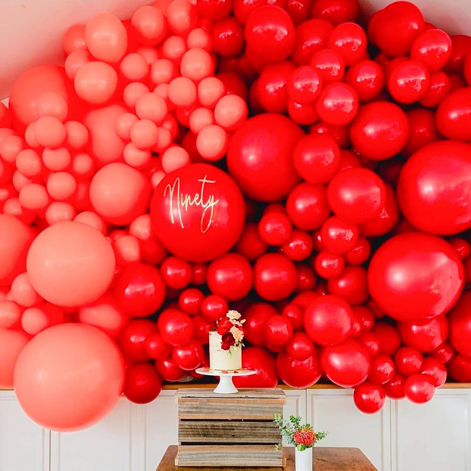 PartyWoo Red Helium Balloons - 101 Pcs 12-Inch Red Balloons for Birthday & Graduation Celebrations