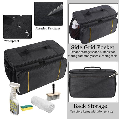 ZIORS Storage Bag Compatible with Gautye Handheld Steam Cleaner, Carrying Case with Removable Shoulder Strap Portable Steam Cleaner Storage Organizer with Extra Pockets, Bag Only