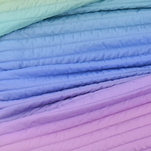 Lush Decor Rainbow Ombre 3 Piece Quilt Set, Full/Queen, Rainbow & Turquoise