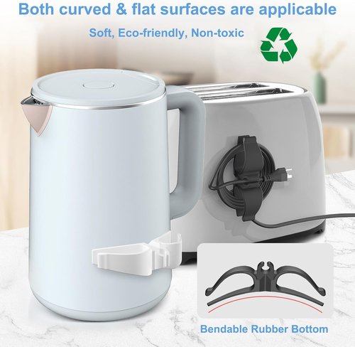 Lancord Kitchen Appliance Cord Organizer - Upgraded Stick-On Wire Wrapper for Mixers, Coffee Makers & More