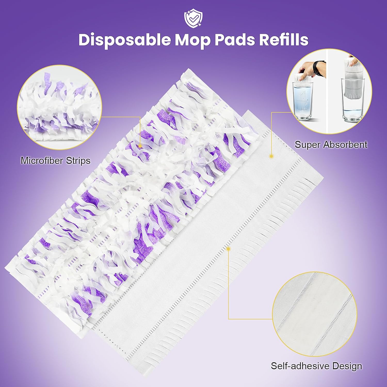 Skiennix 40-Pack Disposable Refill Pads - Multi-Surface Replacement Spray Mopping Pads for Safe Floors