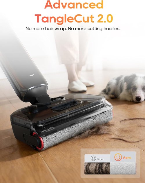 DREAME Aero Wet & Dry Vacuum Cleaner - All-in-One Mop with Self-Cleaning & 35 Min Runtime for Pet Owners