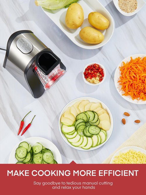 Electric Cheese Grater Salad Maker, Cheese Shredder for Home Kitchen Use, One-Touch Control Electric Slicer Shredder Ideal for Vegetables, Cheeses and Nuts