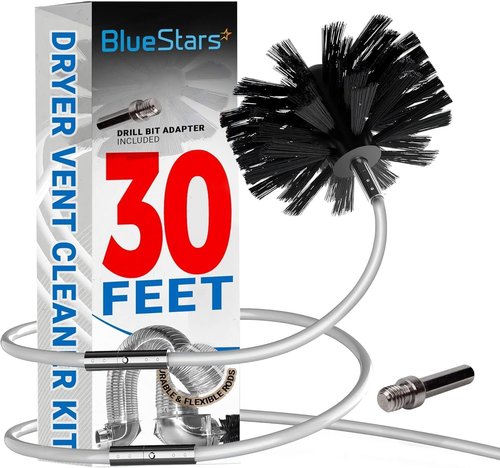 BlueStars Dryer Vent Cleaner Kit - Upgraded 30 Feet Extendable Brush & 22 Detachable Rods