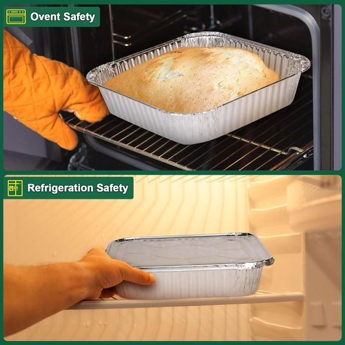 Aluminum Pans with Lids by [Brand Name] - 30 Pack Disposable Baking Foil Pans for Air Fryer & Oven