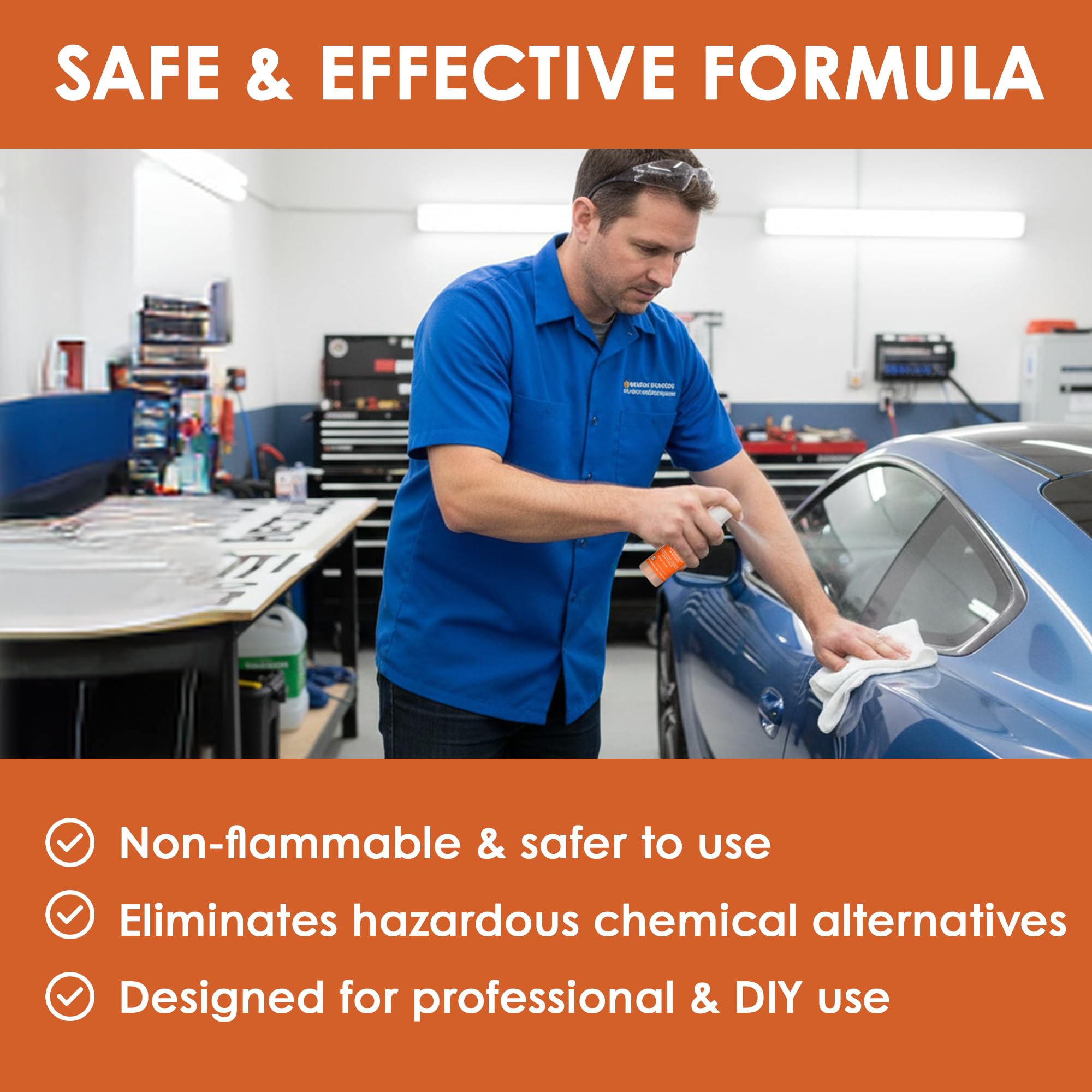 Rapid Tac Rapid Prep Surface Cleaner 4 oz | Safe Water Based solution Removes Wax, Grease, Oil & Silicone Non-Flammable Formula Pre-Cleaning Paint, Sign Materials & Glass Before Vinyl Application