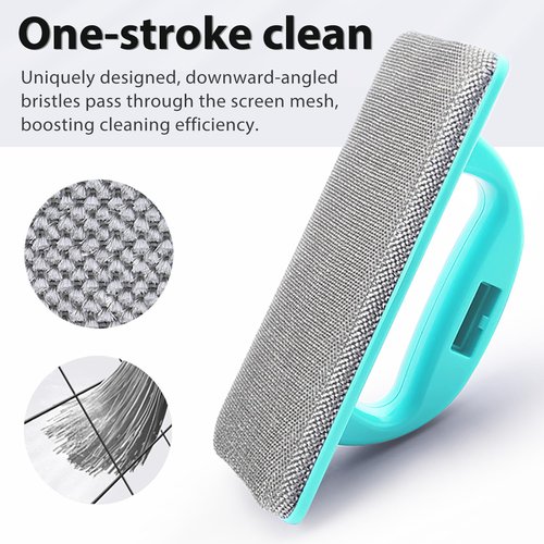 Whitelf Professional Window Screen Cleaner- Large Brush Face for Door Mesh Cleaning- Detachable Mesh Screen Cleaning Tool- Wet and Dry Dual-Use