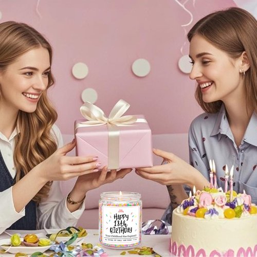 Homsolver 18th Birthday Gifts for Girls Boys, Vanilla Scent Ideas 18th Birthday Candles for Sister, Daughter, Best Friends, Handmade Aromatherapy with 50+ Hour Burn Time, Funny Birthday Decorations