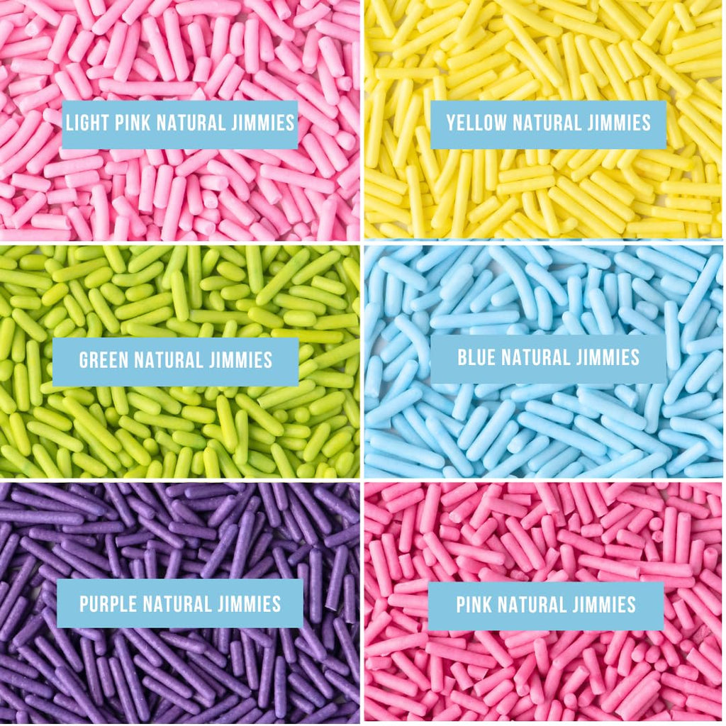 Sweets Indeed Edible Sprinkle Mix - 6 Cell Pastel Jimmies for Cake Decorations & Baking